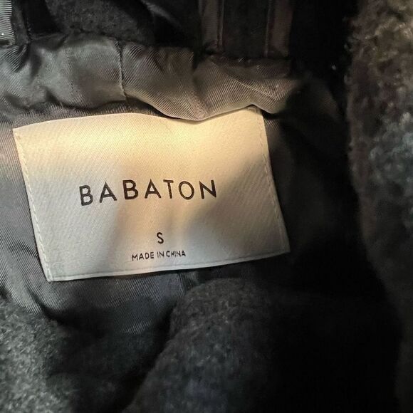 Babaton Womens Wool and Cashmere Blend Hooded Coat Jacket Gray Silver Size Small - Picture 12 of 12